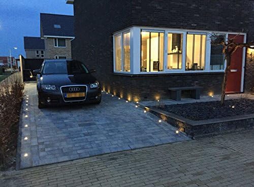 Low Voltage LED Deck Light Waterproof Outdoor Garden Yard Decor Lamps Recessed Wood Decking Stair Landscape Pathway LED Step Lighting, Warm White