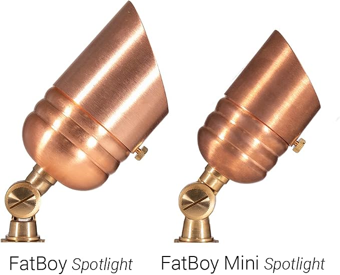 VOLT Fat Boy 12V Outdoor Mini Spotlight (Copper) | Lamp Ready, Low Voltage, Ideal for Landscape Lighting of Yard Lawn Garden Patio Trees & House
