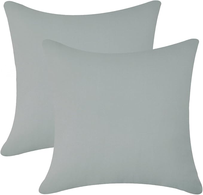 Pack of 2 Outdoor Waterproof Pillow Covers Decorative Throw Pillow Covers Furniture Cushion Cases Spring for Chair Patio Garden Couch Tent Balcony Sofa, Grey, 20"x20"
