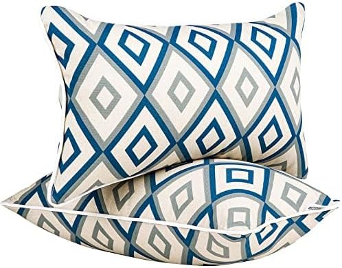 JMGBird Outdoor Throw Pillows Waterproof Outdoor Pillows with Inserts | 12x20 Pillow Insert Outdoor Lumbar Pillows Weather Resistant Throw Pillow for Patio Furniture