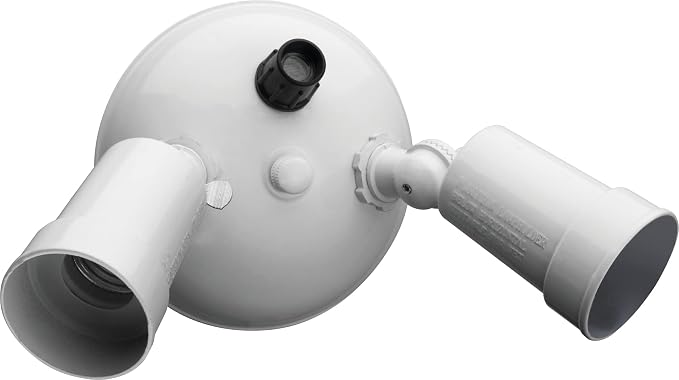 Lithonia Lighting OFTH 300PR 120 P WH-M12 Adjustable Twin PAR Holder with Dusk-to-Dawn, 120 Volts, 300 Watts, White (Pack of 2)