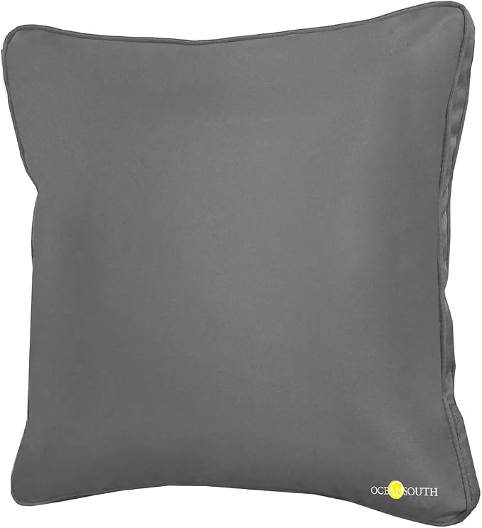 Oceansouth Boat Deck Pillow/Outdoor Waterproof Throw Pillow (Dark Gray, 20 x 20) Cushion Outdoor Furniture Lumbar Back for Chair Patio seat Cover Chairs Home Decor Pillows Waterproof Bed Garden