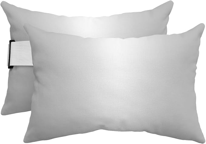 Pack of 4 Outdoor Lumbar Pillow Covers 12x20 Inch, Grey Ombre Waterproof Throw Pillow Covers Set, Aesthetics Modern Abstract Art Gradient Indoor&Outdoor Decorative Cushion Cases for Patio Porch Car