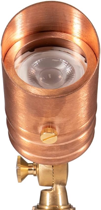 VOLT Fat Boy 12V Outdoor Mini Spotlight (Copper) | Lamp Ready, Low Voltage, Ideal for Landscape Lighting of Yard Lawn Garden Patio Trees & House