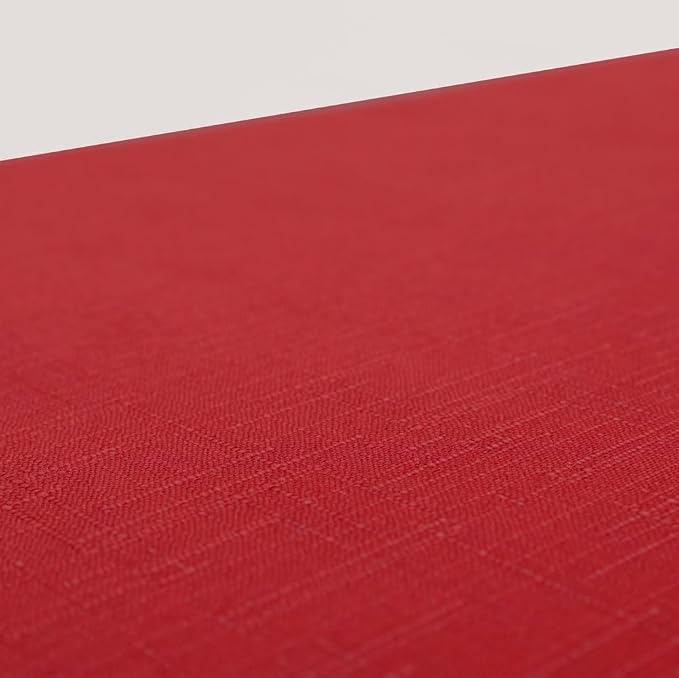 Pillow Perfect Solid Twill Indoor/Outdoor Tufted Wicker Chair Pad with Ties, 17" x 17.5", 2 Count, Red Splash Flame