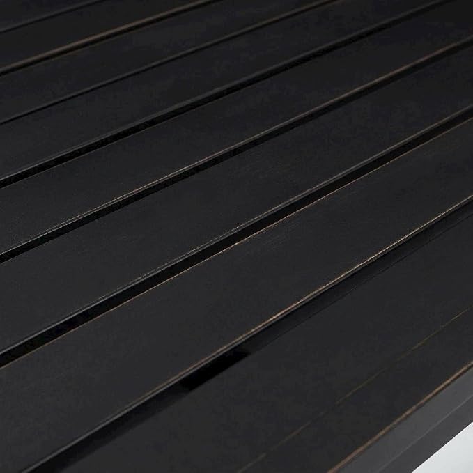 Outdoor Coffee Table Brown with Oil Rubbed Bronze Finish, Modern Design, Sturdy Metal Frame, Suitable for Various Weather Conditions, Ideal for Patio and Garden Spaces