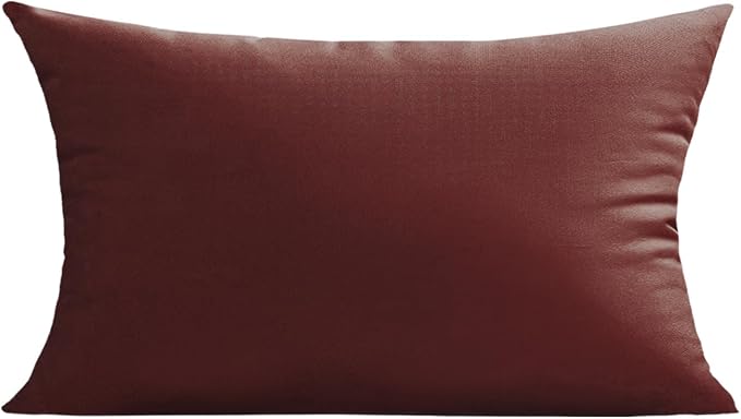 VAKADO 12x20 Lumbar Outdoor Waterproof WineRed Throw Pillow Covers Set of 2Decorative Tender Green Outside Patio Furniture Cushion Cases Decor for Garden Bench Porch Couch Tent Sunbrella