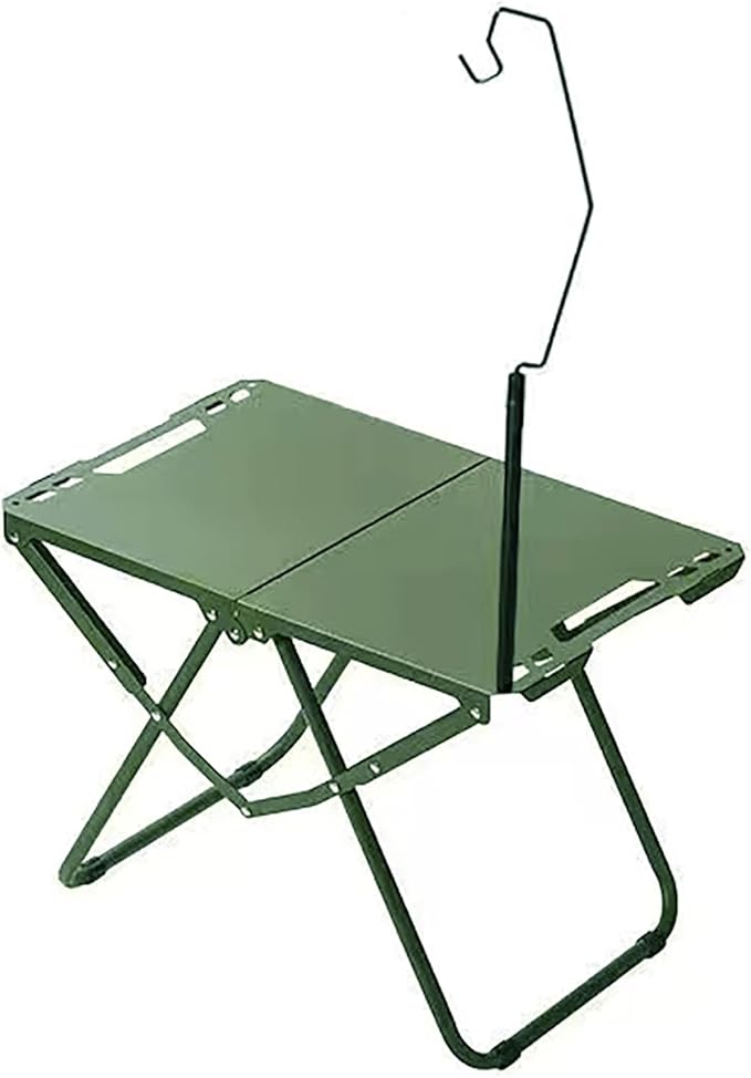 Outdoor Multifunctional Folding Grill Table, Portable Foldable Tactical Combinable Table and Chair, Camping Lamp Stand for Household, Camping, Fishing, BBQ, Picnic