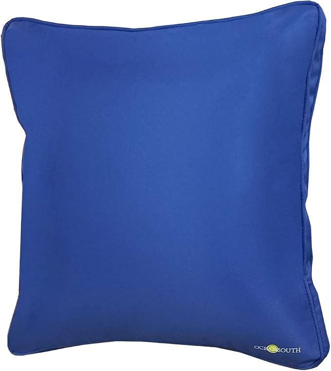 Oceansouth Boat Deck Pillow/Outdoor Waterproof Throw Pillow (Pacific Blue, 18" x 18") Cushion Outdoor Furniture Lumbar Back for Chair Patio seat Cover Chairs Home Decor Pillows Waterproof Bed Garden