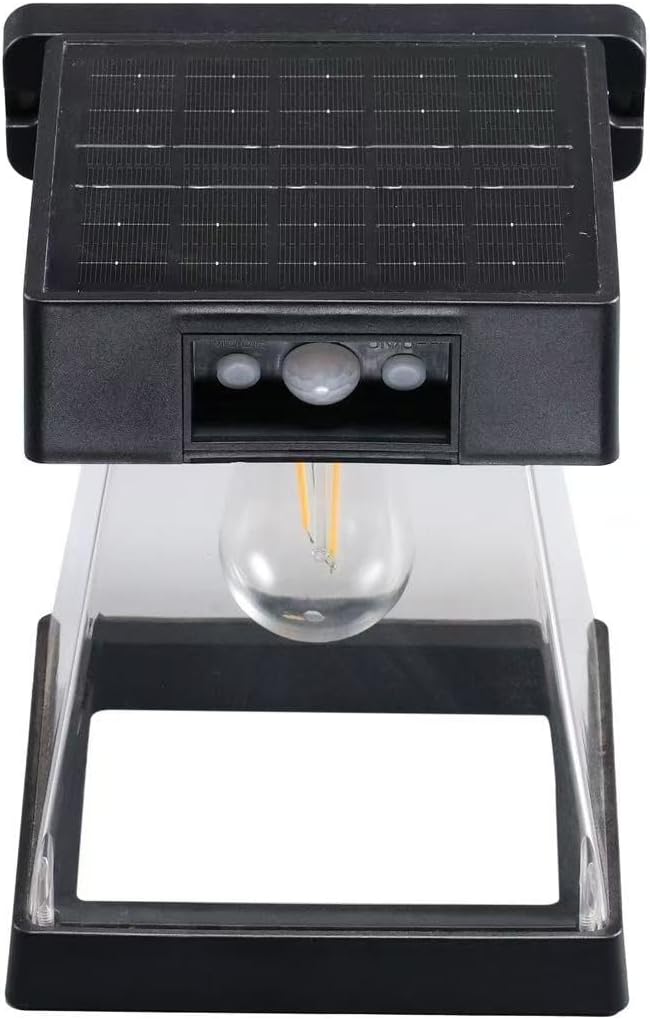 Outdoor Solar Motion Sensor Light, IP65 Waterproof Wall Lights with Remote | Dusk to Dawn Hanging Porch Lights with 3 Lighting Modes & Indicator, Colorful LED Solar Fence Lights for Home Garden Door