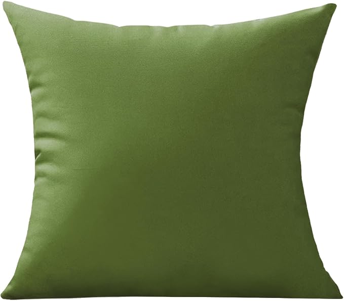 VAKADO Outdoor Waterproof Throw Pillow Covers 20X20 Set of 2 Decorative Army Green Patio Furniture Cushion Cases Outside Decor for Couch Garden Bench Porch
