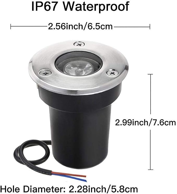 SUNRIVER Low Voltage Landscape Lights,1W Outdoor In-Ground Lights 12V-24V LED Landscape Lighting for Paver, Deck, Step, Garden, IP67 Waterproof (6 Pack Warm White)