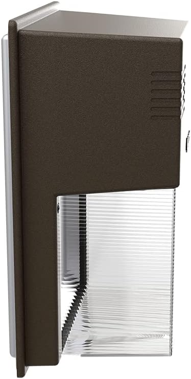 Lithonia Lighting 7" Mini LED Wall Pack Outdoor Light Dusk to Dawn | Bronze Outdoor Light Fixture, 3000K/4000K/5000K CCT, Adjustable Lumens, Photocell, MVOLT (TWS LED ALO SWW2 MVOLT PE DDB M2)