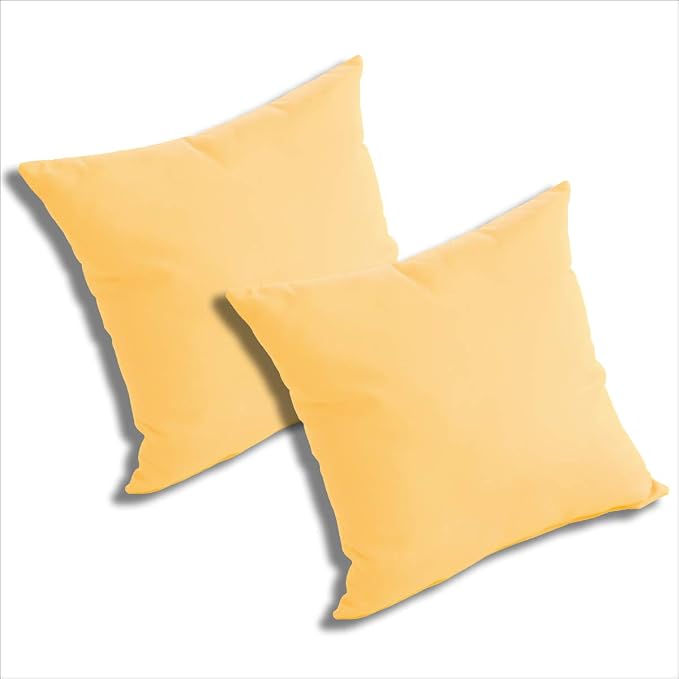 Comfort Classics Set of 2 Sunbrella Outdoor/Indoor Throw Pillows Inc. (Buttercup)
