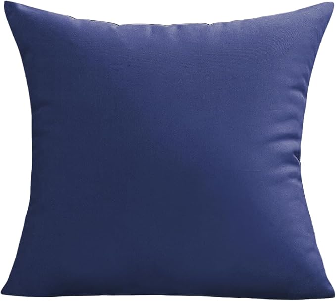 VAKADO Outdoor Waterproof Throw Pillow Covers 22X22 Set of 2 Decorative DarkBlue Patio Furniture Cushion Cases Outside Decor for Couch Garden Bench Porch