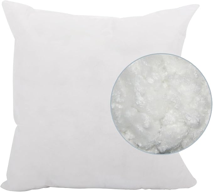 Howard Elliott Fluffy Square Throw Pillow, Premium Stuffer Decorative Comfortable Sleeper Cushion, Soft Square Pillow Insert for Bedroom, Couch & Sofa, 20 x 20 Inch, Avanti White