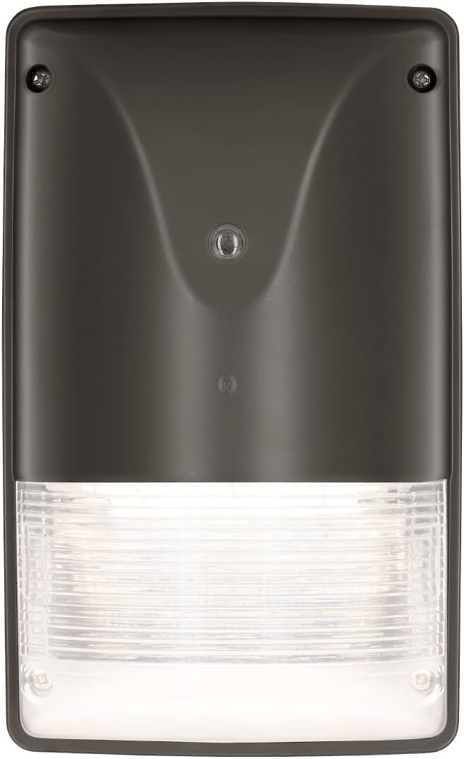 LEDVANCE Mini Wall Pack LED Luminaire, Non-Cutoff, 10/20/30W, 120-347V, Dimmable, 80 CRI, 3000/4000/5000K, Photocell, Black - 1 Pack (63654)
