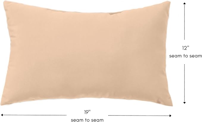 Greendale Home Fashions 2-Pack Outdoor 19x12 inch Rectangle Decorative Throw Pillow, Sanddollar