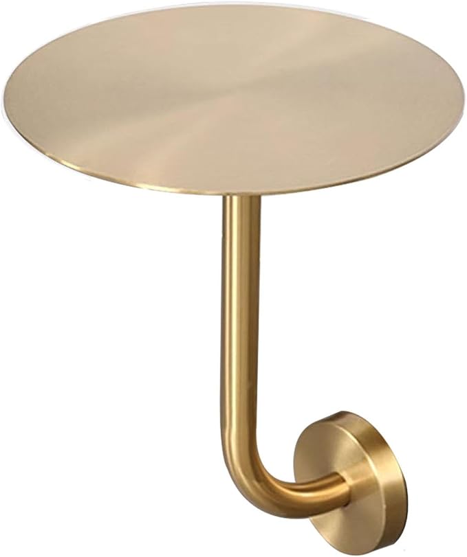 Round Bistro Pub Table - L-Sd Bar Table - Silver Stainless Steel Cocktail Table, Wall Mount Design for Indoor/Outdoor Dining, Compact 35x35x45cm