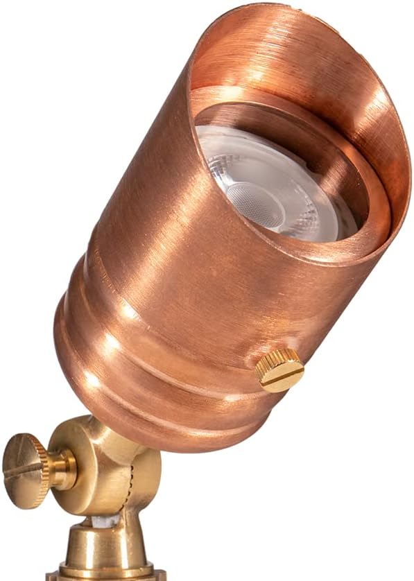 VOLT Fat Boy 12V Outdoor Mini Spotlight (Copper) | Lamp Ready, Low Voltage, Ideal for Landscape Lighting of Yard Lawn Garden Patio Trees & House