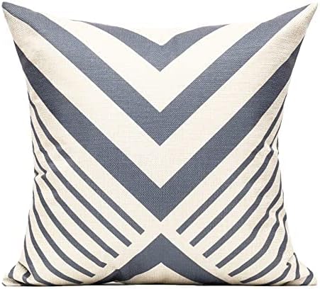 All Smiles Fall Grey Gray Outdoor Throw Pillow Covers Cases Geometric Decorative Home Decor Accent Cushion for Couch Sofa Bed Square 18×18 Set of 4