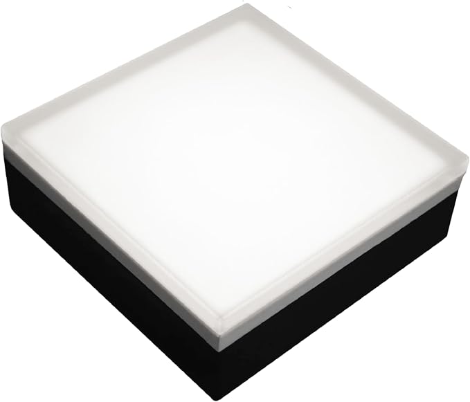 LUMENGY Paver Light 6x6 Inch (5.9x5.9), 5000K Daylight, Glare-Free Brick Lighting for Driveways, Walkways, Pool Decks and Patios, 12V Hardwired, IP67 Waterproof, Drive-Over Rated