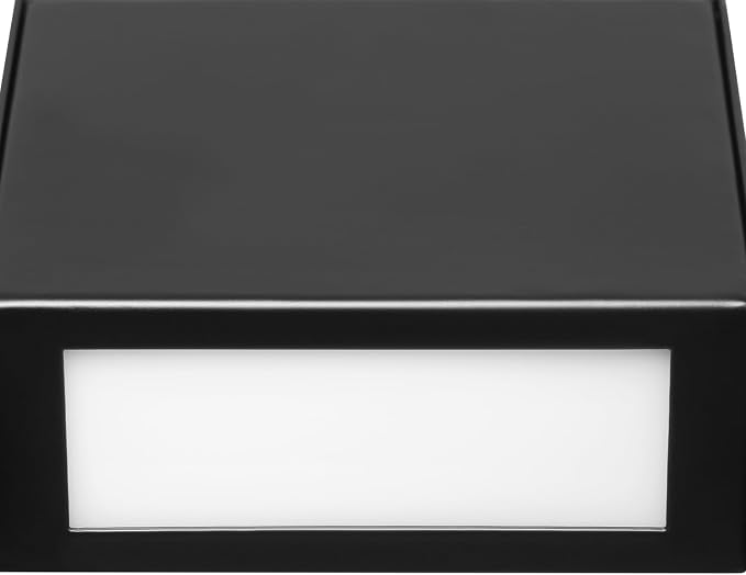 Globe Electric 7.5W LED Integrated Matte Black Outdoor Wall Sconce | Matte Black, 7.5W, 400 Lumens, 2700K Warm White, Dimmable, 80 CRI