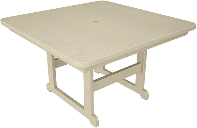 POLYWOOD PST48SA Park 48" Square Table, Sand