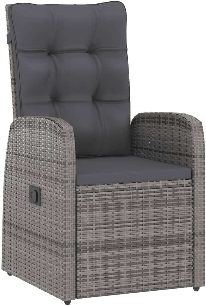 9 Piece Patio Dining Set with Cushions,Outdoor Table Chairs,Kitchen Furniture,Removable, Washable Cushion Covers,Used in Restaurant, Bistro, Coffee Shop,Deck, Backyard, Poly Rattan Gray