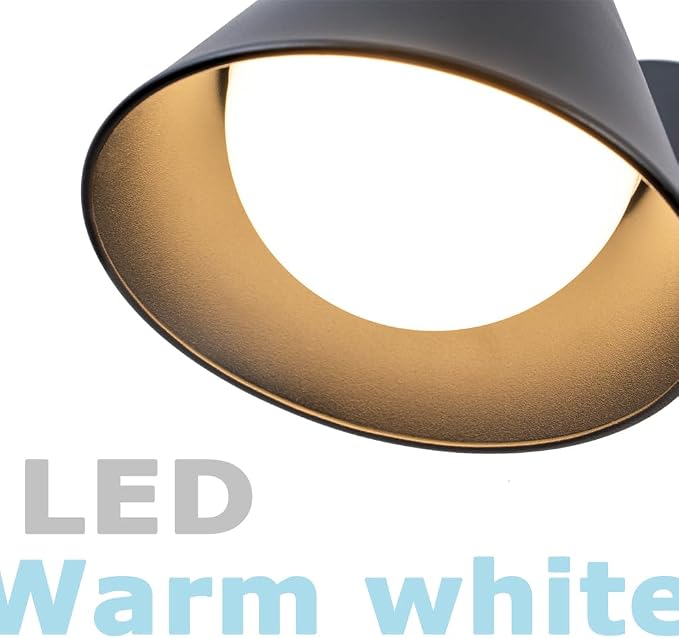 Outdoor Wall Lights 2 Packs, Dark Sky Integrated LED Porch Wall Sconce, 13W 3000K Exterior Lighting Fixtures Wall Mount for House, Barn, Garage
