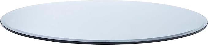 Spancraft 48" Inch Round 3/8" Thick Clear Glass Table Top with Pencil Edge Edge and Tempered Glass, Replacement Glass Table Top, Great for Dining Tables, end Tables, and Outdoor Patio Table Tops or