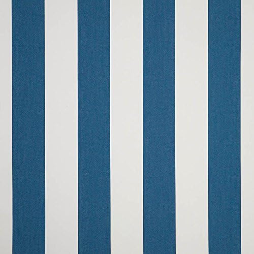 RSH Décor Sunbrella Neck Roll Pillows – Set of 2 | 24” x 8” | Outdoor Bolster for Patio, Deck, Porch, or Poolside Furniture | Water & Fade-Resistant | Cabana Regatta | Blue & White Stripe