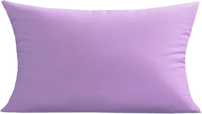 VAKADO 12x20 Outdoor Waterproof Throw Pillow Covers Set of 2 Decorative Turquoise Outside Patio Furniture Cushion Cases Decor for Garden Bench Porch Couch Tent,Purple