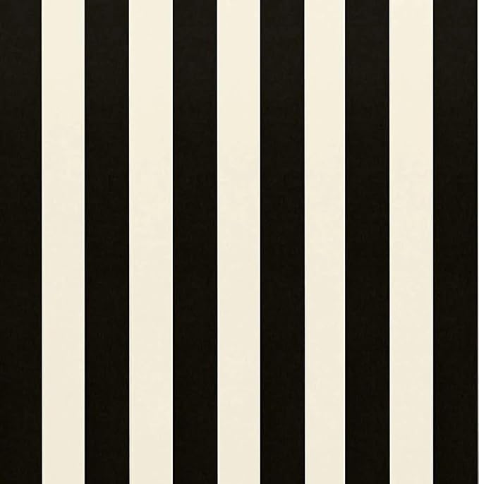 RSH Décor Jumbo Lumbar Pillow Covers – Set of 4 | 26" x 16" | for Outdoor Patio, Lounge, Adirondack, Deck | Water & Fade-Resistant | Black & White Stripe | Includes Down-Alternative Inserts