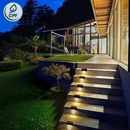 SOLPEX Solar Deck Lights Outdoor 20 Pack,Step Light Waterproof,Warm White | Led Solar lights for Outdoor Stairs, Step , Fence, Yard, Patio and Pathway