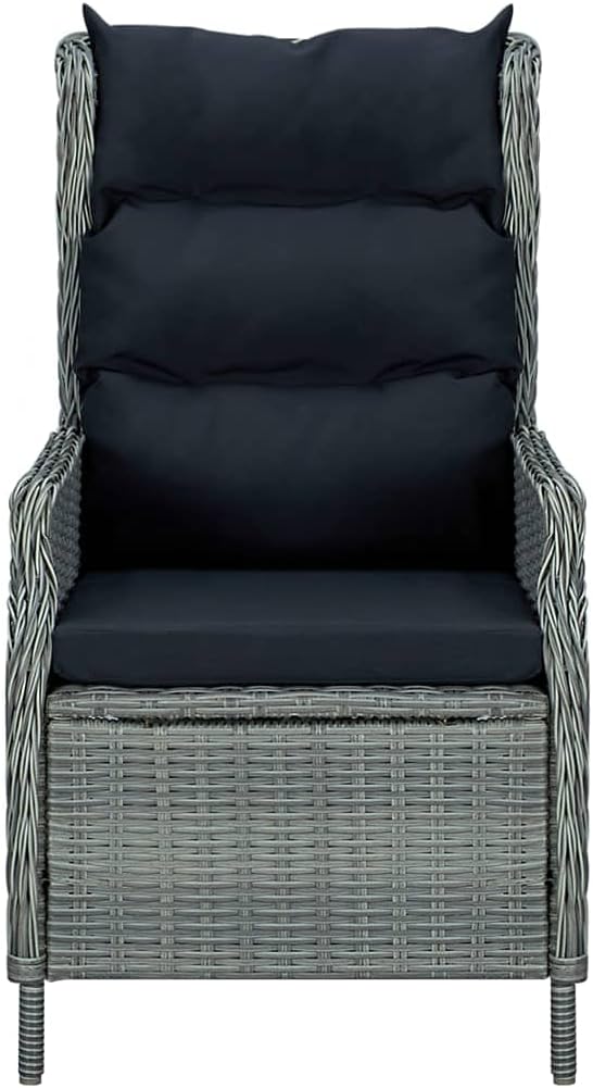 Patio Set,Backyard Furniture,deep Seating Outdoor Furniture,7 Piece Patio Dining Set with Cushions Poly Rattan Light Grayoutdoor Furniture Ottoman,Patio Chairs with Ottomans,