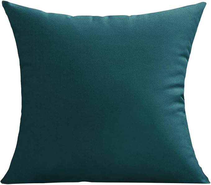 VAKADO Outdoor Waterproof Throw Pillow Covers 16x16 Set of 2 Decorative Teal Green Blue Patio Furniture Summer Cushion Cases Outside Decor for Couch Garden Bench Porch