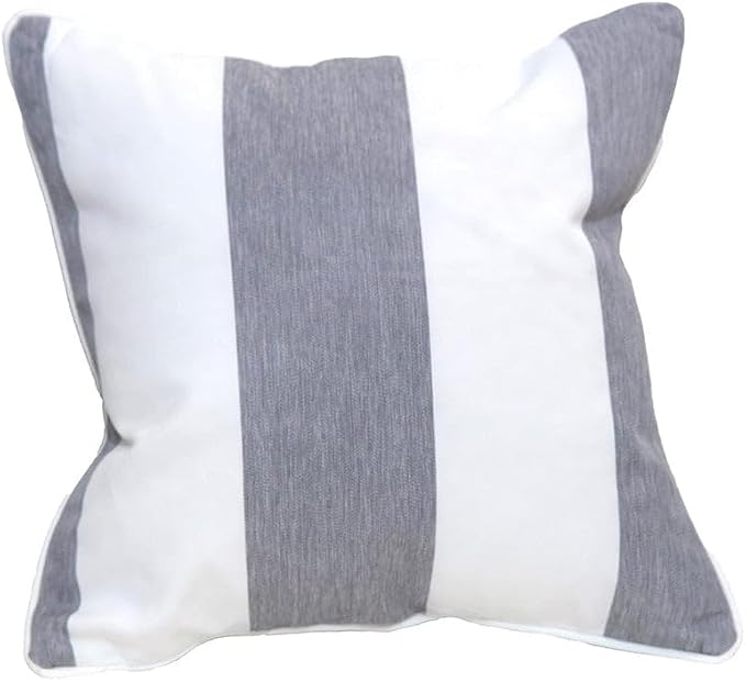 East Green 14 x 14 Waterproof Outdoor Pillow with Insert, Granite Stripe - Premium Olefin Outdoor Accent Pillow for Patio Furniture