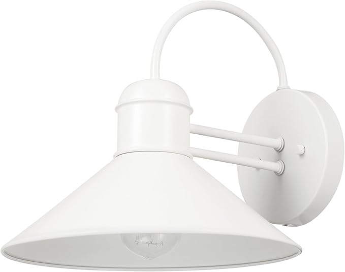 Globe Electric 44388 Novogratz x Globe Maxwell 11" Outdoor Wall Sconce, Matte White