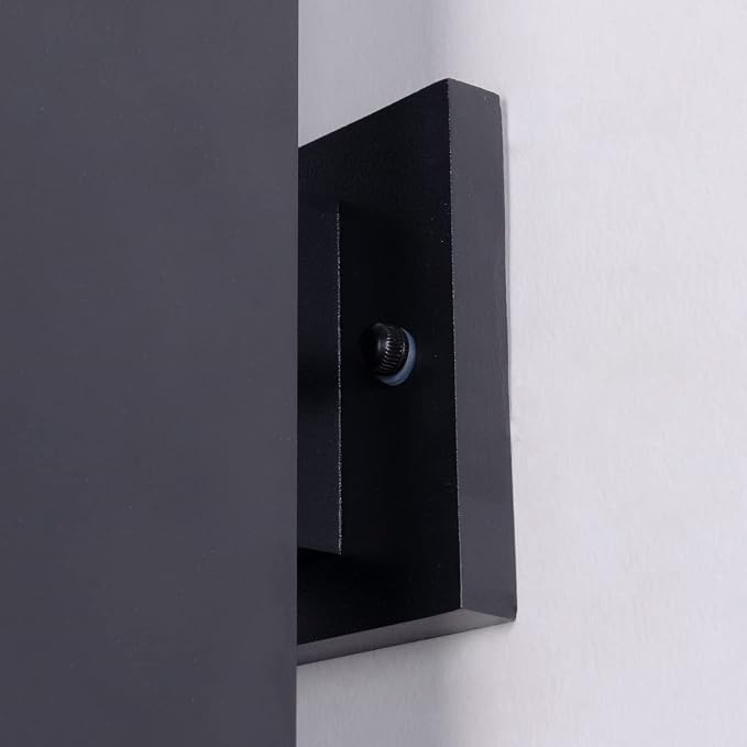 mirrea 12" Modern Outdoor Porch Light in 2 Lights, Matte Black, 4 Pack | Patio wall sconce, aluminum rectangular tube, tempered glass, waterproof. Up & down lighting for outdoor wall mount fixture.