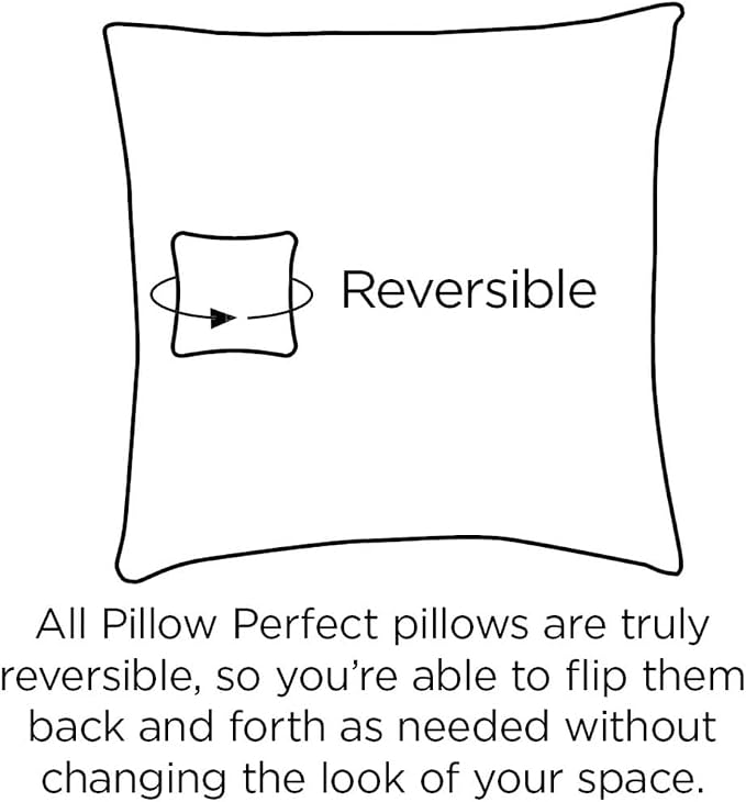 Pillow Perfect Monti Chino Solid Indoor/Outdoor Small Throw Pillow Plush Fill, Weather and Fade Resistant, Small Throw - 16.5" x 16.5", Tan, 2 Count