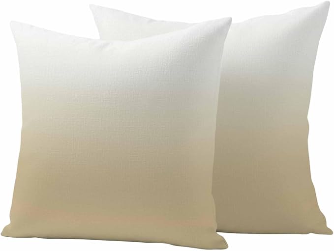Farm Yellow Outdoor Waterproof Throw Pillow Covers Set of 2, 20"x20", Gradient Decorative Pillow Covers Outside Cushion Case for Patio Porch Garden