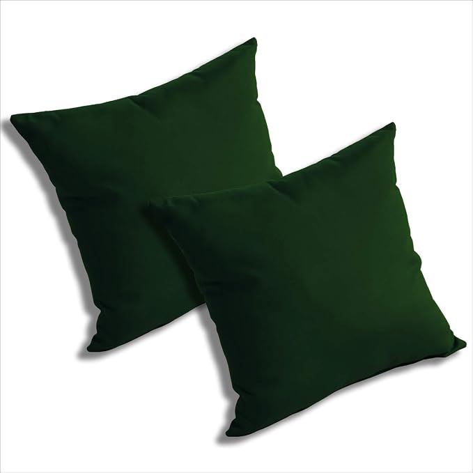Comfort Classics Set of 2 Sunbrella Outdoor/Indoor Throw Pillows Inc. (Forest Green)