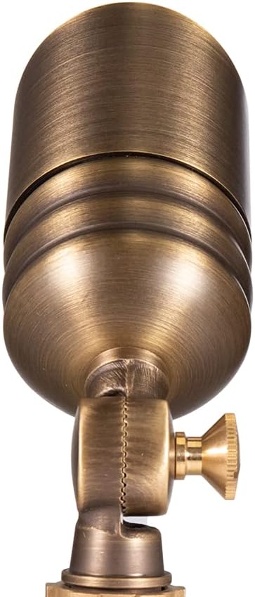 VOLT Fat Boy 12V Brass Outdoor Mini Spotlight (Bronze) | Lamp Ready, Low Voltage, Ideal for Landscape Lighting of Yard Lawn Garden Patio Trees & House