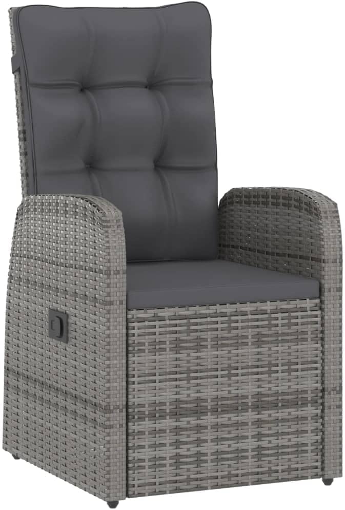 11 Piece Patio Dining Set with Cushions,Outdoor Table Chairs,Kitchen Furniture,Removable, Washable Cushion Covers,Used in Restaurant, Bistro, Coffee Shop,Deck, Backyard, Poly Rattan Gray