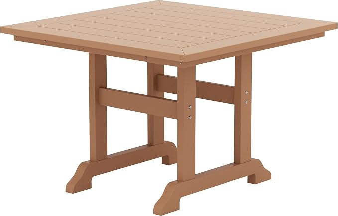 HDPE Laguna 43" Square Dining Table,Teak