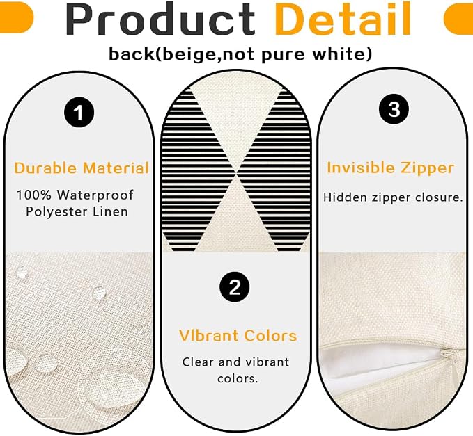 Outdoor Pillows Covers 12x20 Waterproof,Black and Beige Set of 4(No Insert) | for Covered Patio Furniture Sunbrella,No Insert Just Covers,Durable Polyester,Fit 12x20 inch Inserts or Smaller,Boho Lumbar