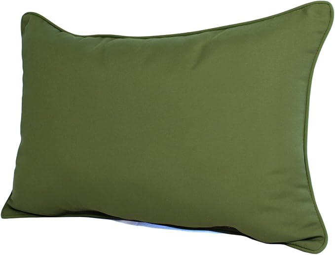 Comfort Classics 22W x 14D x 4H Sunbrella Outdoor Lumbar Pillow Inc. Made in USA (Palm)