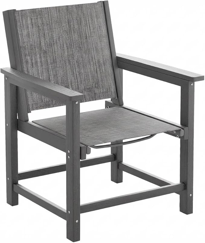 UDPATIO HDPE Outdoor Dining Chair, Heavy Duty Extra-Wide Patio Chairs with 360 lb Load Capacity, Easy to Assembly, All-Weather Seating for Porch, Pool, Garden, Backyard