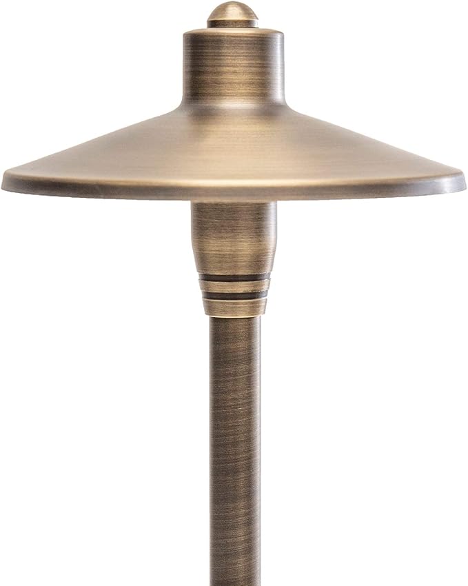 12V Brass LED Path Light 4-Pack Expansion Kit (Bronze) | Low Voltage, 3W 2700K Warm White G4 LED Bulbs, Ideal for Outdoor Pathway Walkway Garden Driveway or Patio